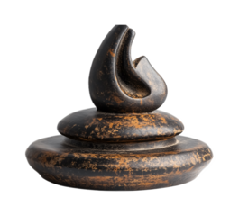 Shiva Lingam - Authentic Shiva Lingam for Pooja or Meditation Practice Isolated on White Background
