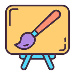 Art board with paintbrush icon