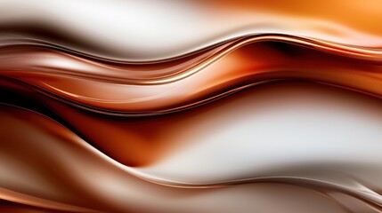 Abstract flowing waves, orange and white, background