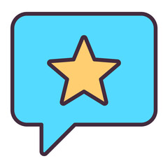Chat bubble with star icon