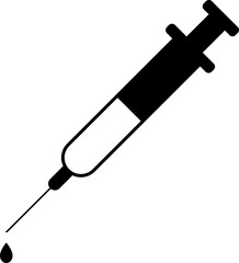 Syringe icon Injection Medical illustration.