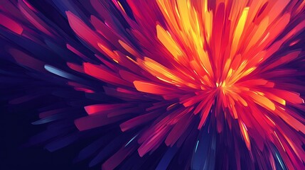 Obraz premium Abstract vibrant explosion