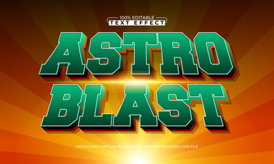 astro blast editable text effect with a space and astronaut text style