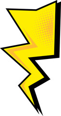 Thunderbolt Pop Art  Vector