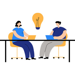 Business Brainstorming Illustration