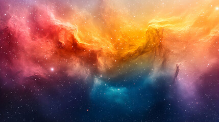 Obraz premium Colorful nebula with stars