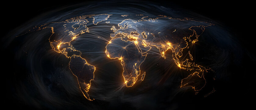 Global City Lights Map