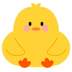 yellow duck on white background