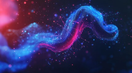 Abstract Digital Flow in Dark Colors