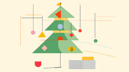 christmas, tree, holiday, card, decoration, winter, xmas, vector, illustration, celebration, christmas tree, snow, design, star, season, gift, new year, greeting, new, year, merry, art, snowflake, dec