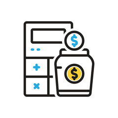 Multi color icon for income