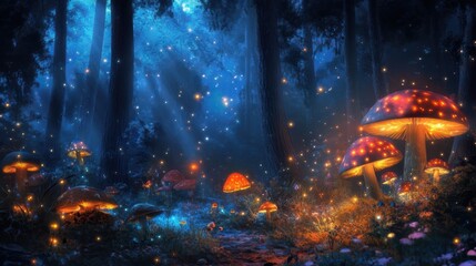 A soft pastel flower template with minimal cartoon animals around the border, sparkling stars in the background, dreamy atmosphere
