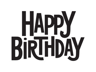 Happy Birthday Text Graphic Design