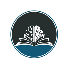 book in the brain, learning logo, reading hobby