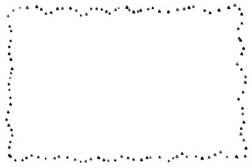 モノクロ三角ちびシンプルフレーム