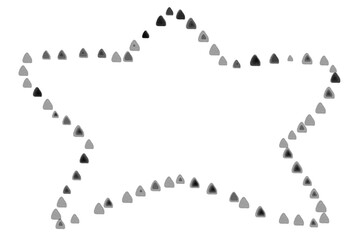 モノクロ三角スターシンプルフレーム