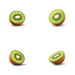 Fresh kiwi vector image in 3D