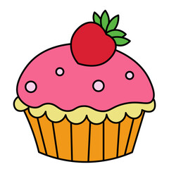 Cute Cupcake Stickerv