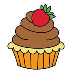 Cute Cupcake Stickerv