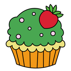 Cute Cupcake Stickerv