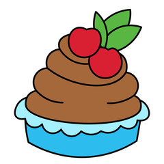 Cute Cupcake Stickerv