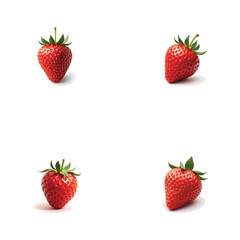 Fresh strawberry vector image in 3D