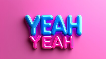 Colorful 3D text expression