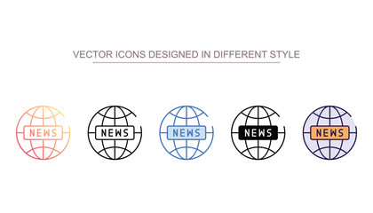 News icon design with white background stock illustration