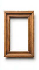 Empty wooden frame suitable for decoration or artwork display in a modern setting
