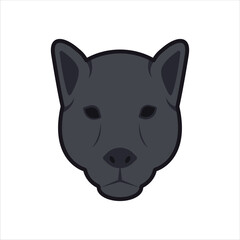 Phanter Head Icon in Flat Color Style