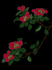 Traditional Korean Peony Painting