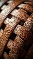 Obraz premium Natural wooden fibers twisted into a pattern image