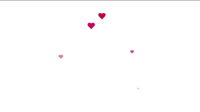 Heart rain animation