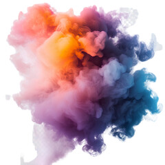 Fototapeta premium Colorful smoke, isolated on a transparent background, png