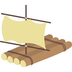 Raft Float Illustration