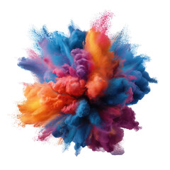 Fototapeta premium Explosive Burst of Colors - A Vibrant Abstract Art , isolated on white background PNG cut out
