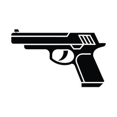 Fototapeta premium Handgun Vector Icon Representing Weaponry and Defense