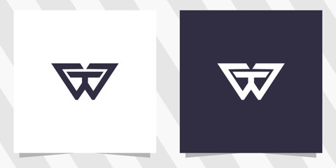 letter wt tw logo design