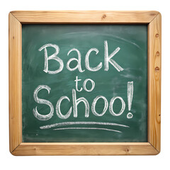 Fototapeta premium Back to School Chalkboard Sign on Transparent background