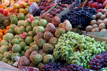 fresh fruits from the local market in india