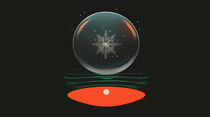 christmas, ball, snow, holiday, winter, decoration, xmas, sphere, illustration, celebration, snowflake, star, new, card, ornament, year, vector, glass, globe, light, new year, space, design, blue, sea