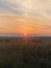 Sunset on the steppe