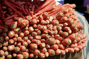 fresh vegetables on a local market in mumbai, india