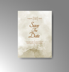 Wedding invitation with abstract watercolor background