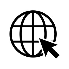 Website icon. Click to go to website or internet. Vector illustration design