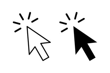Click icon. mouse click cursor set, arrow forms, Vector illustration design