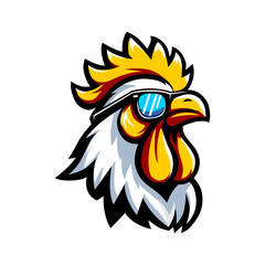 Cool Rooster with Sunglasses