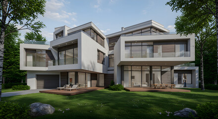 Modern Architectural Design Showcase of Luxury Villa in Natural Setting