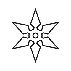 Shuriken icon vector. Ninja illustration sign. Throwing stars symbol or logo.
