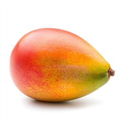 Isolated ripe mango fruit close up on white background for healthy eating and tropical fruit concept on transparent background